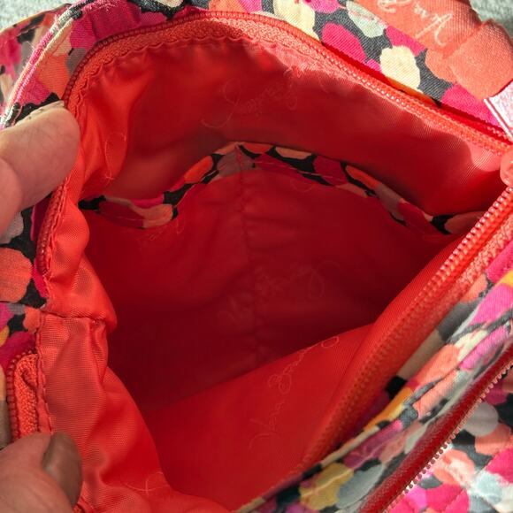 Vera Bradley Pixie Confetti Crossbody Purse 8" x 8" Pink Adjustable Handbag - Picture 7 of 8